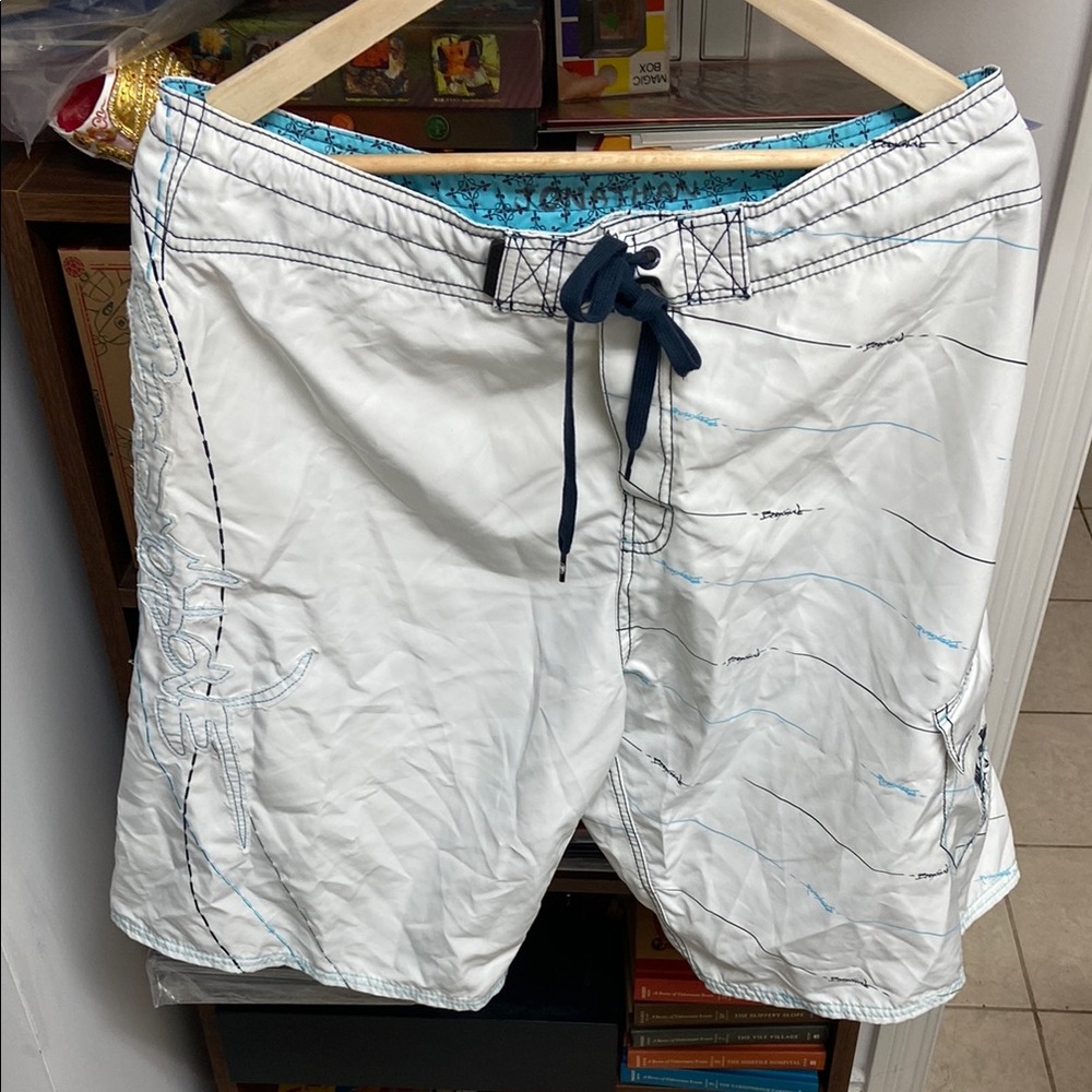 Body Glove White and Navy Board Shorts